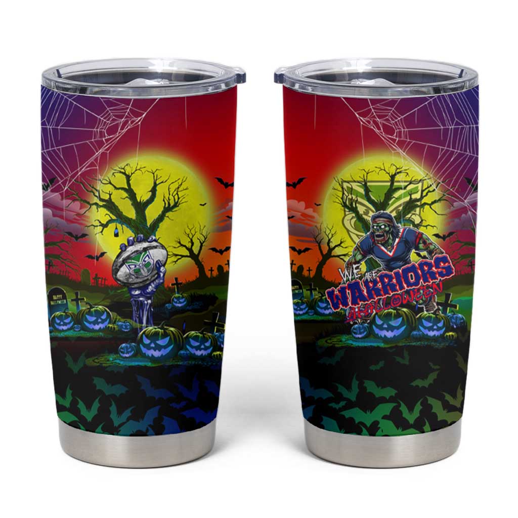 We Are Warriors Halloween Tumbler Cup Pumpkin Scary Spooky Season - Aussie Hoodie