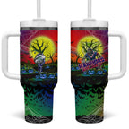 We Are Warriors Halloween Tumbler With Handle Pumpkin Scary Spooky Season - Aussie Hoodie
