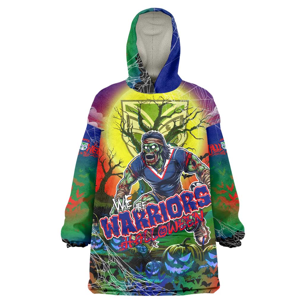 We Are Warriors Halloween Wearable Blanket Hoodie Pumpkin Scary Spooky Season - Aussie Hoodie