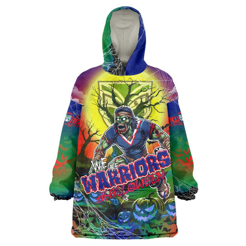 We Are Warriors Halloween Wearable Blanket Hoodie Pumpkin Scary Spooky Season - Aussie Hoodie