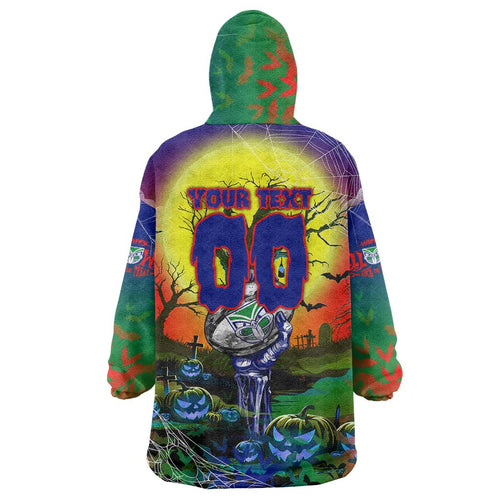 We Are Warriors Halloween Wearable Blanket Hoodie Pumpkin Scary Spooky Season - Aussie Hoodie