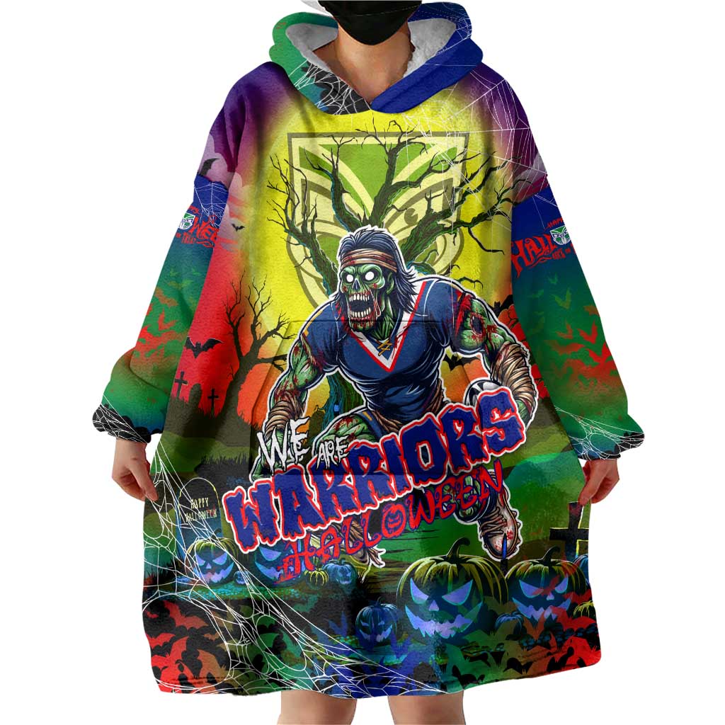 We Are Warriors Halloween Wearable Blanket Hoodie Pumpkin Scary Spooky Season - Aussie Hoodie