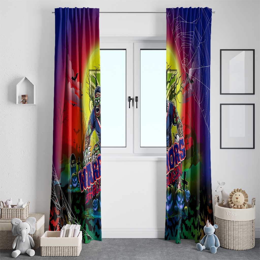 We Are Warriors Halloween Window Curtain Pumpkin Scary Spooky Season - Aussie Hoodie