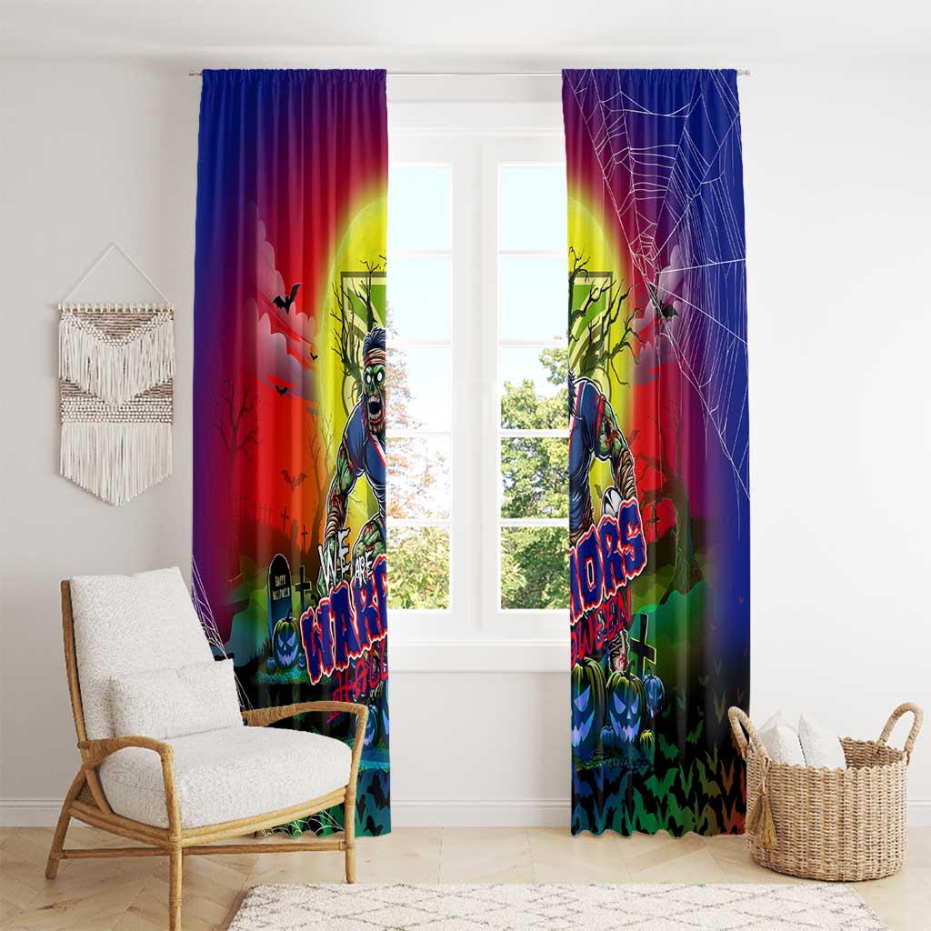 We Are Warriors Halloween Window Curtain Pumpkin Scary Spooky Season - Aussie Hoodie