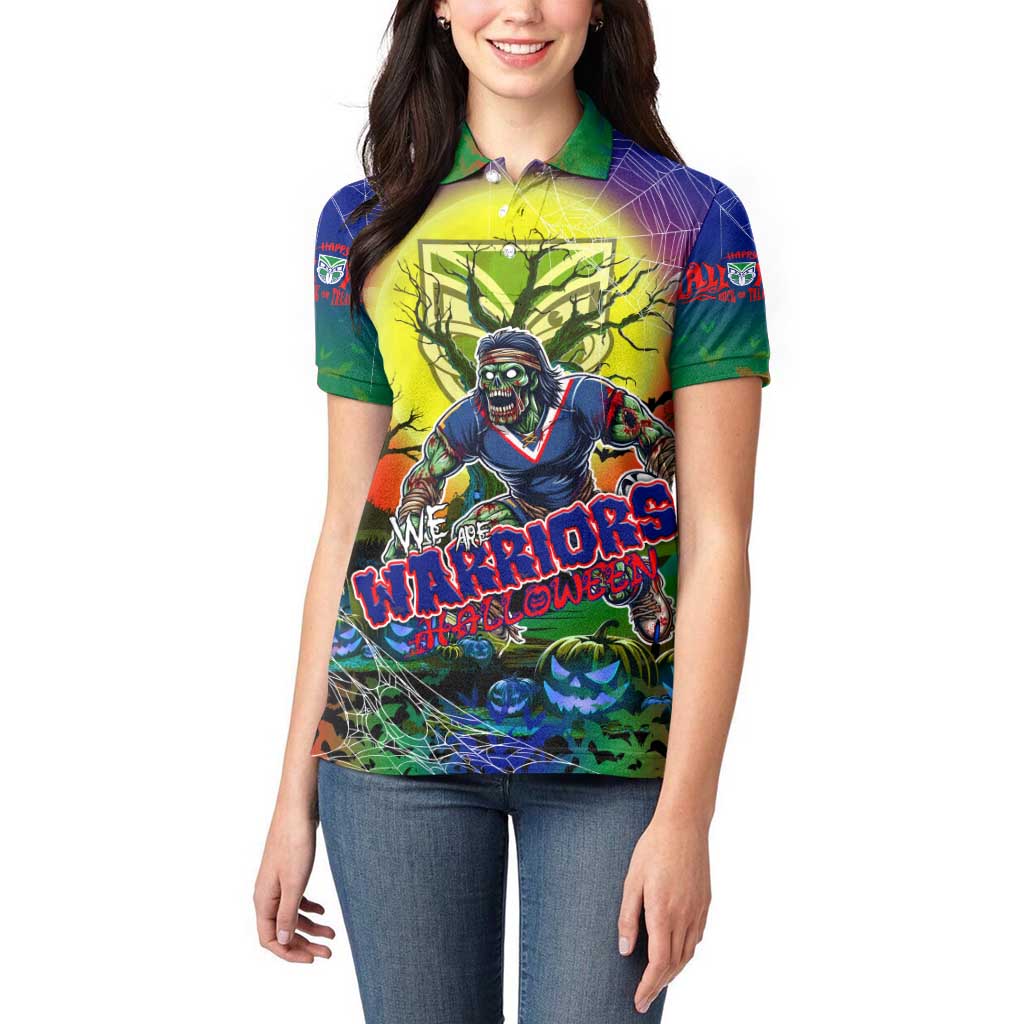 We Are Warriors Halloween Women Polo Shirt Pumpkin Scary Spooky Season - Aussie Hoodie