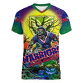 We Are Warriors Halloween Women V-Neck T-Shirt Pumpkin Scary Spooky Season - Aussie Hoodie