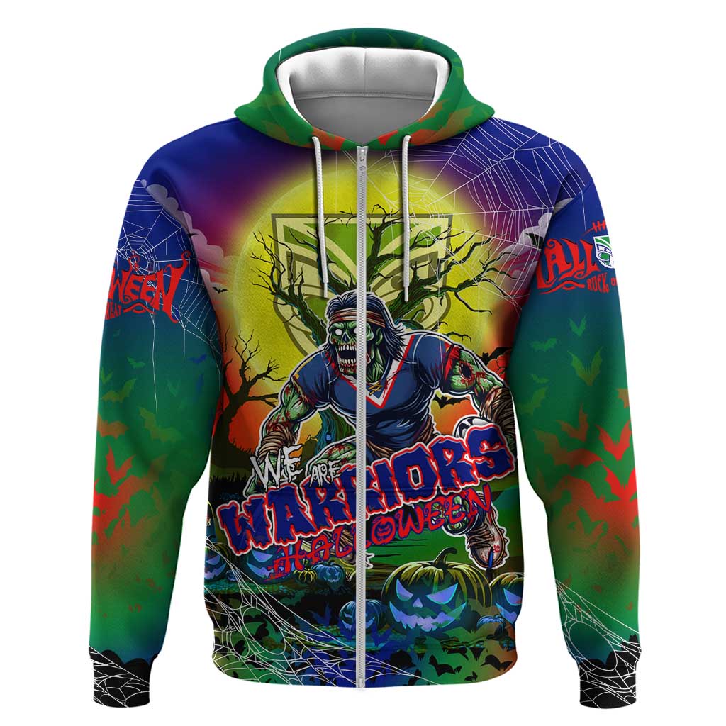 We Are Warriors Halloween Zip Hoodie Pumpkin Scary Spooky Season - Aussie Hoodie