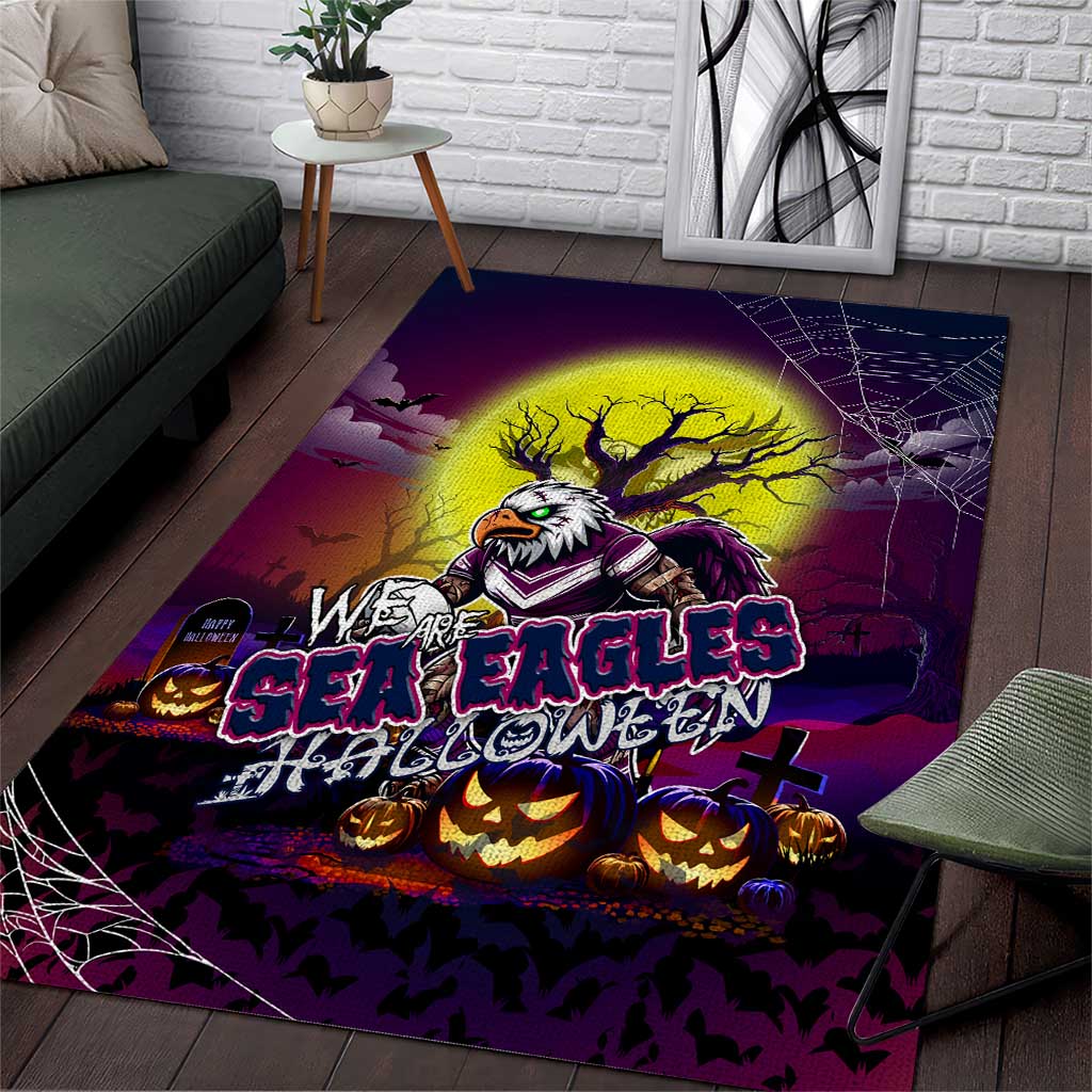 We Are Sea Eagles Halloween Area Rug Pumpkin Scary Spooky Season - Aussie Hoodie