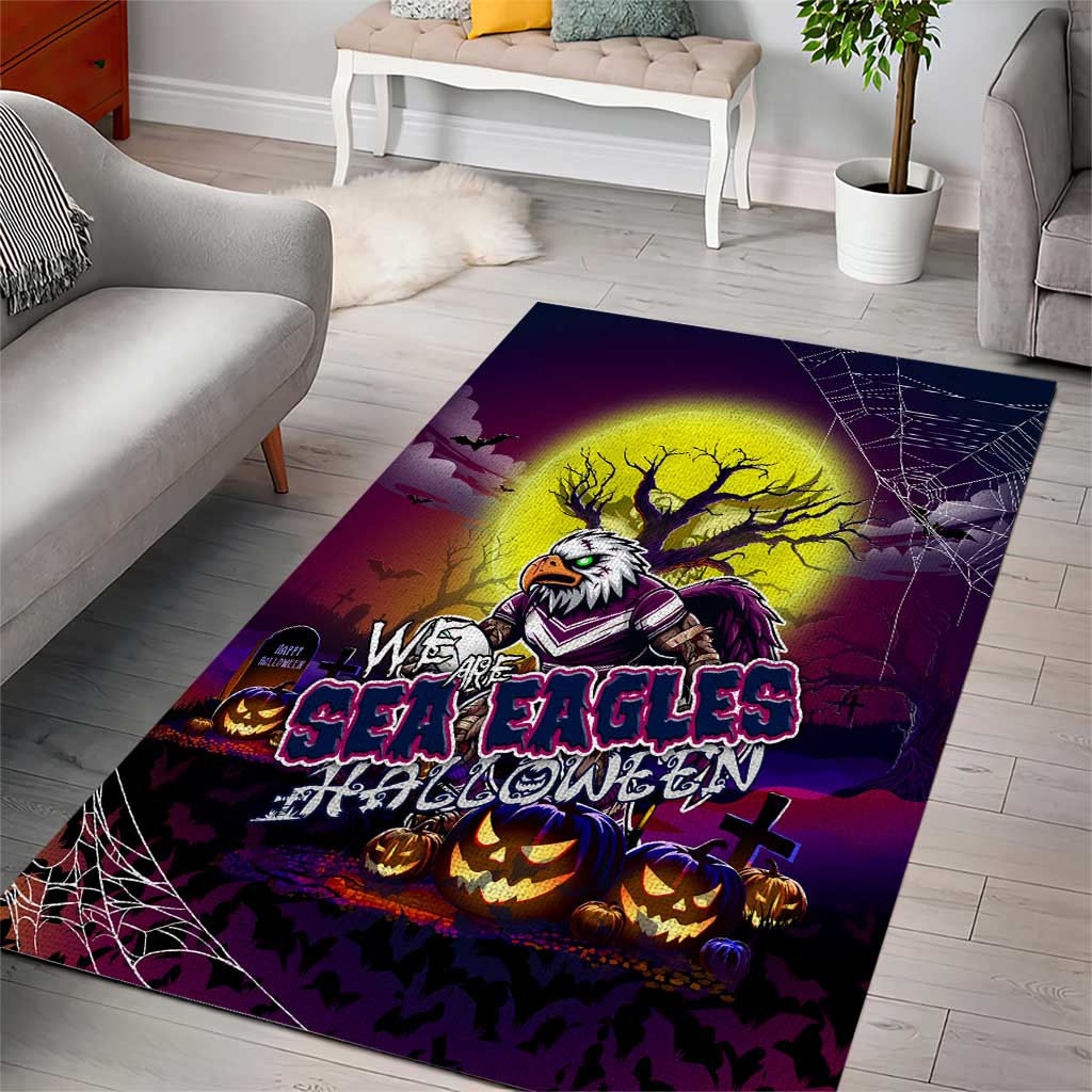We Are Sea Eagles Halloween Area Rug Pumpkin Scary Spooky Season - Aussie Hoodie