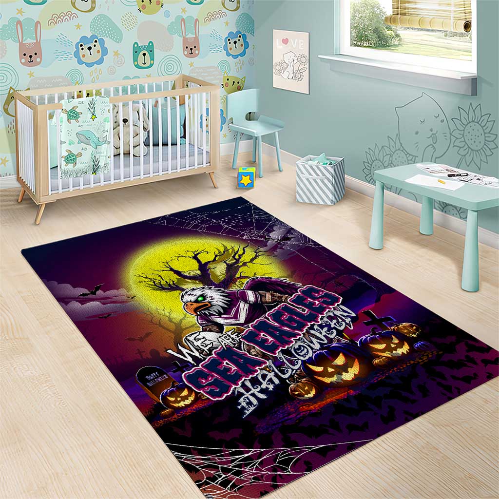 We Are Sea Eagles Halloween Area Rug Pumpkin Scary Spooky Season - Aussie Hoodie