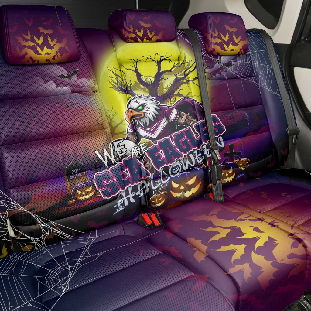 We Are Sea Eagles Halloween Back Car Seat Cover Pumpkin Scary Spooky Season - Aussie Hoodie
