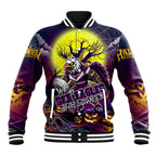 We Are Sea Eagles Halloween Baseball Jacket Pumpkin Scary Spooky Season - Aussie Hoodie