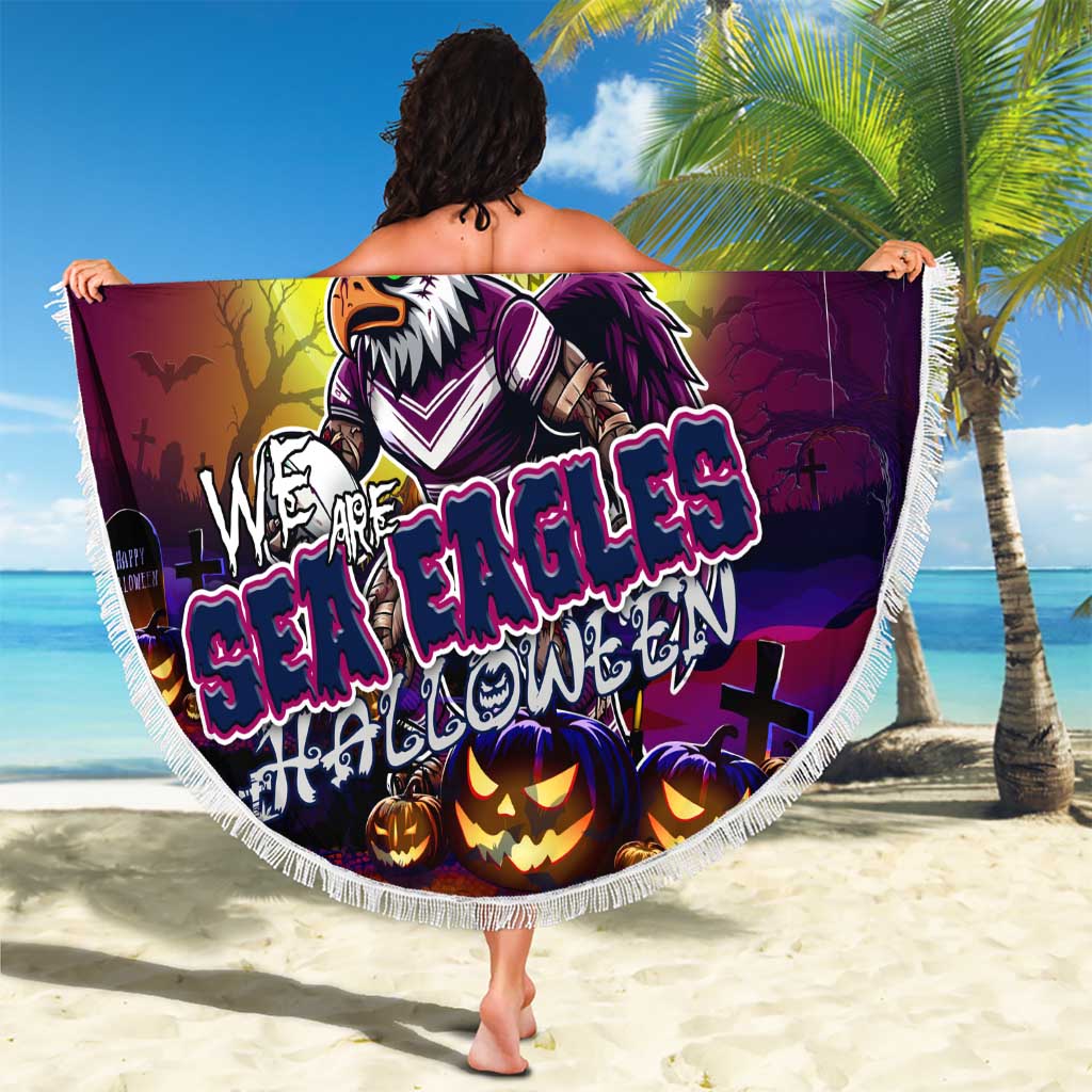 We Are Sea Eagles Halloween Beach Blanket Pumpkin Scary Spooky Season - Aussie Hoodie