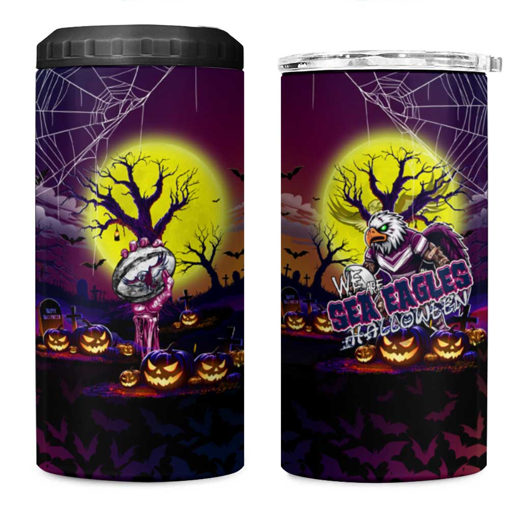 We Are Sea Eagles Halloween 4 in 1 Can Cooler Tumbler Pumpkin Scary Spooky Season - Aussie Hoodie