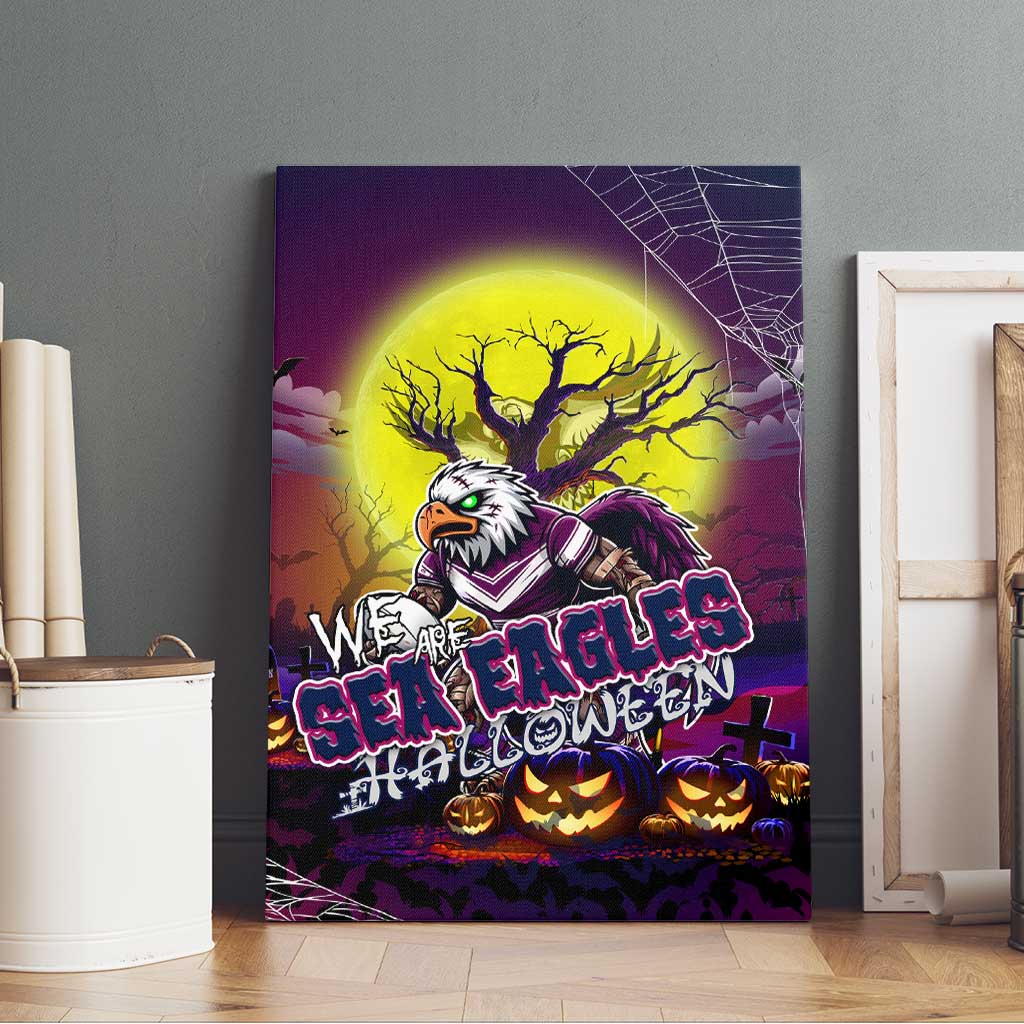 We Are Sea Eagles Halloween Canvas Wall Art Pumpkin Scary Spooky Season - Aussie Hoodie