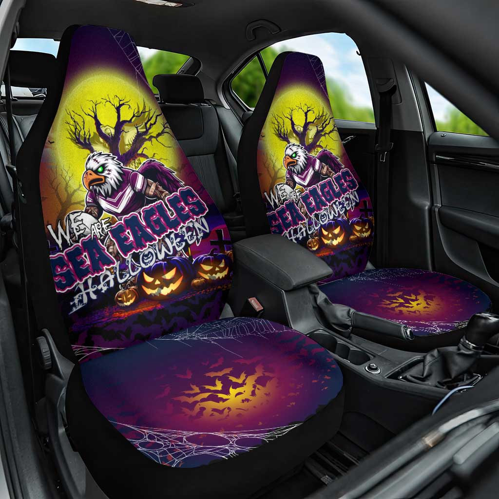 We Are Sea Eagles Halloween Car Seat Cover Pumpkin Scary Spooky Season - Aussie Hoodie