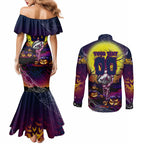 We Are Sea Eagles Halloween Couples Matching Mermaid Dress and Long Sleeve Button Shirt Pumpkin Scary Spooky Season - Aussie Hoodie