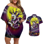 We Are Sea Eagles Halloween Couples Matching Off Shoulder Short Dress and Hawaiian Shirt Pumpkin Scary Spooky Season - Aussie Hoodie