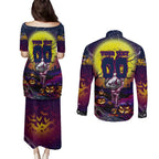 We Are Sea Eagles Halloween Couples Matching Puletasi and Long Sleeve Button Shirt Pumpkin Scary Spooky Season - Aussie Hoodie