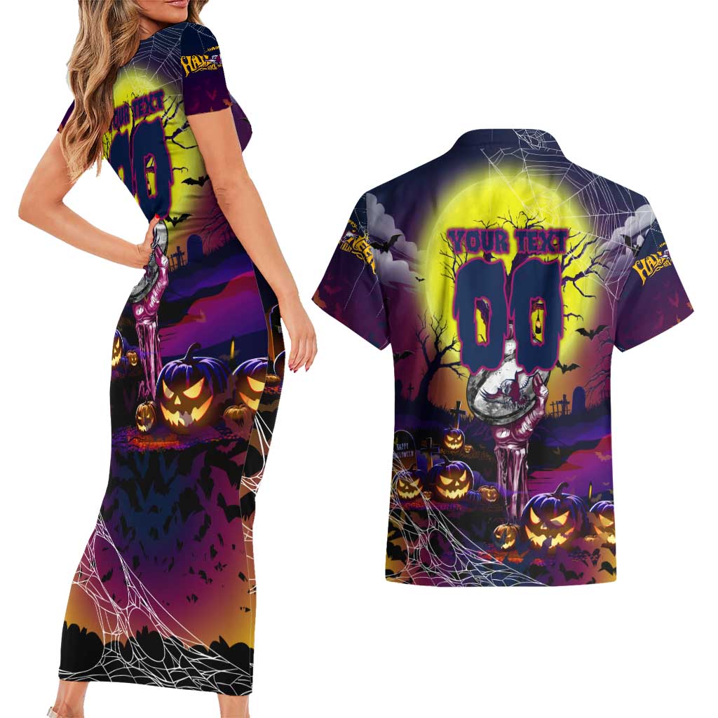 We Are Sea Eagles Halloween Couples Matching Short Sleeve Bodycon Dress and Hawaiian Shirt Pumpkin Scary Spooky Season - Aussie Hoodie