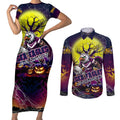 We Are Sea Eagles Halloween Couples Matching Short Sleeve Bodycon Dress and Long Sleeve Button Shirt Pumpkin Scary Spooky Season - Aussie Hoodie