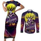 We Are Sea Eagles Halloween Couples Matching Short Sleeve Bodycon Dress and Long Sleeve Button Shirt Pumpkin Scary Spooky Season - Aussie Hoodie