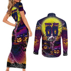 We Are Sea Eagles Halloween Couples Matching Short Sleeve Bodycon Dress and Long Sleeve Button Shirt Pumpkin Scary Spooky Season - Aussie Hoodie
