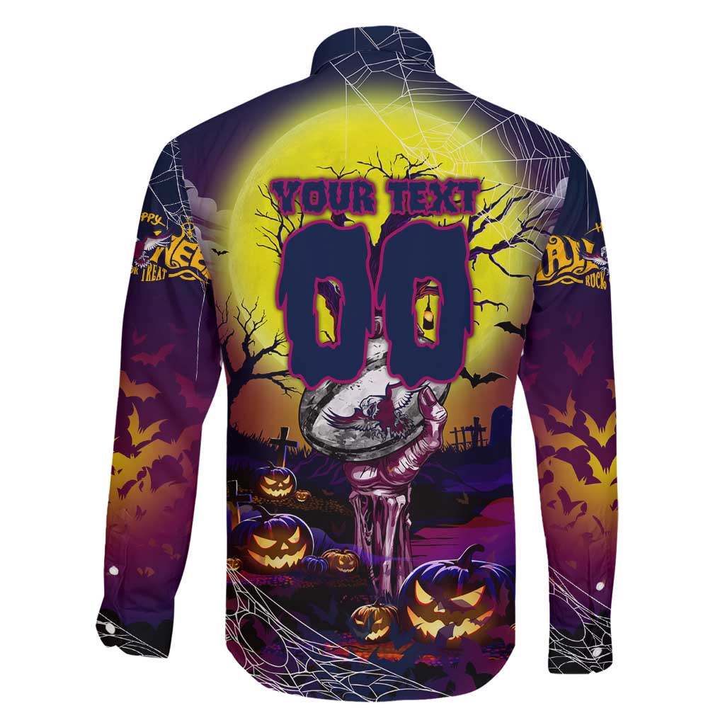 We Are Sea Eagles Halloween Family Matching Long Sleeve Bodycon Dress and Hawaiian Shirt Pumpkin Scary Spooky Season - Aussie Hoodie