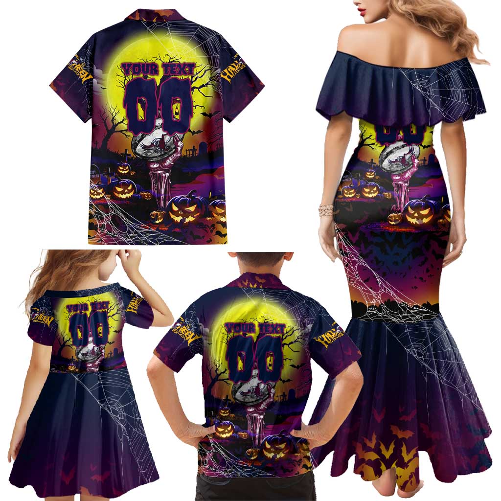 We Are Sea Eagles Halloween Family Matching Mermaid Dress and Hawaiian Shirt Pumpkin Scary Spooky Season - Aussie Hoodie
