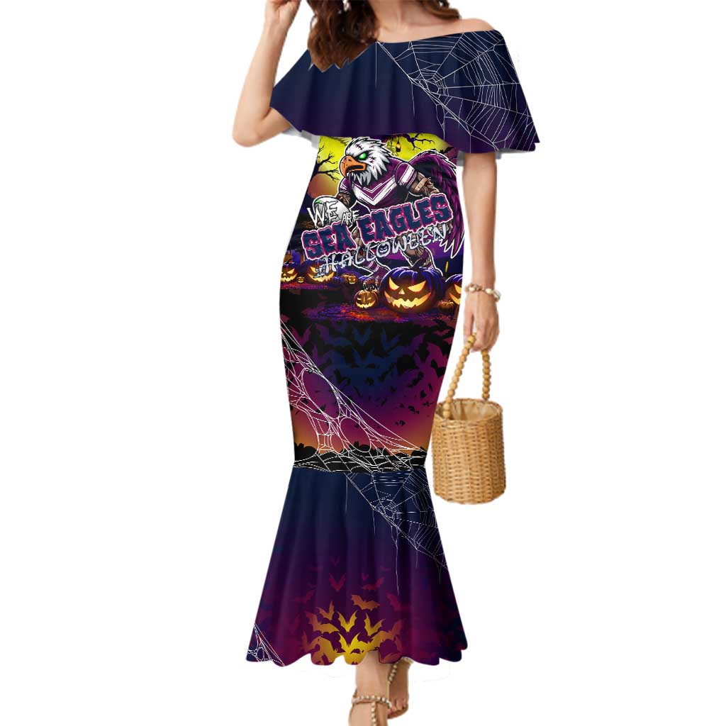 We Are Sea Eagles Halloween Family Matching Mermaid Dress and Hawaiian Shirt Pumpkin Scary Spooky Season - Aussie Hoodie
