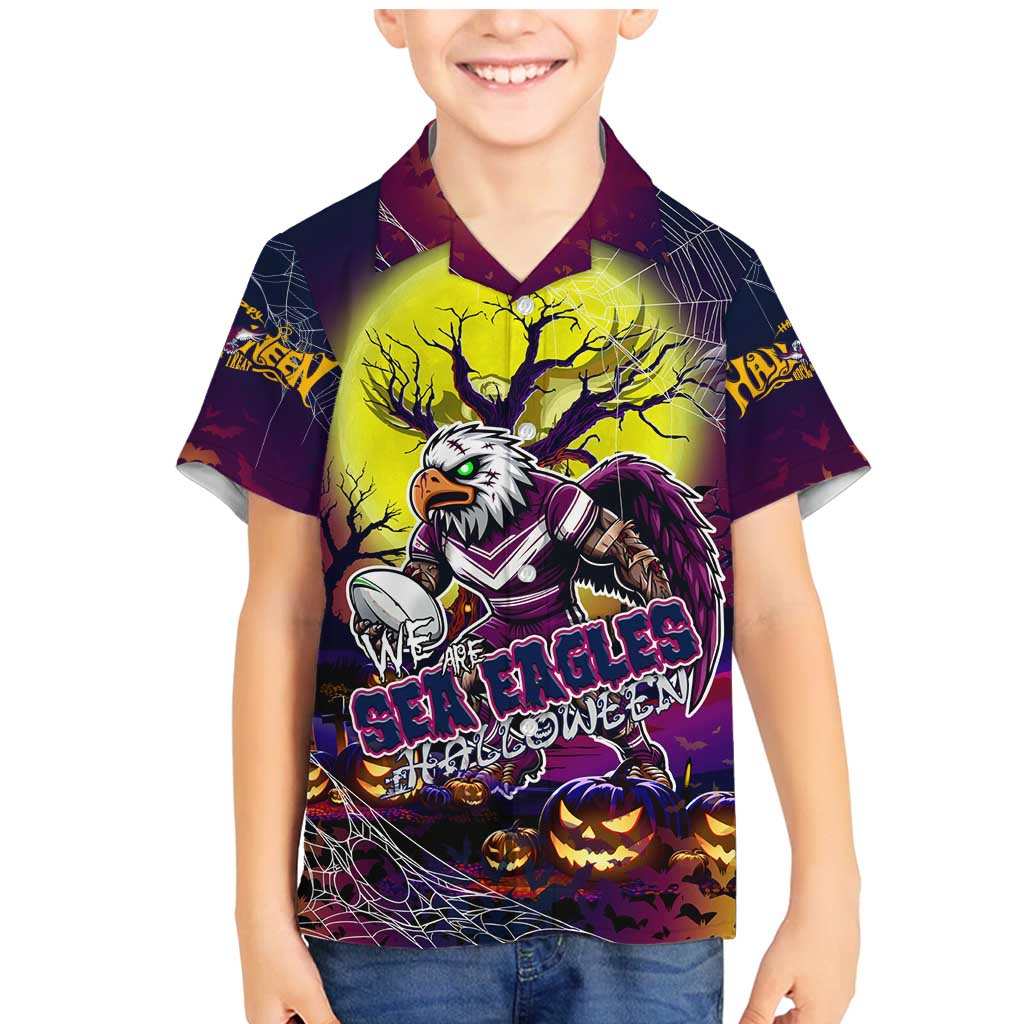 We Are Sea Eagles Halloween Family Matching Mermaid Dress and Hawaiian Shirt Pumpkin Scary Spooky Season - Aussie Hoodie