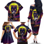We Are Sea Eagles Halloween Family Matching Off The Shoulder Long Sleeve Dress and Hawaiian Shirt Pumpkin Scary Spooky Season - Aussie Hoodie