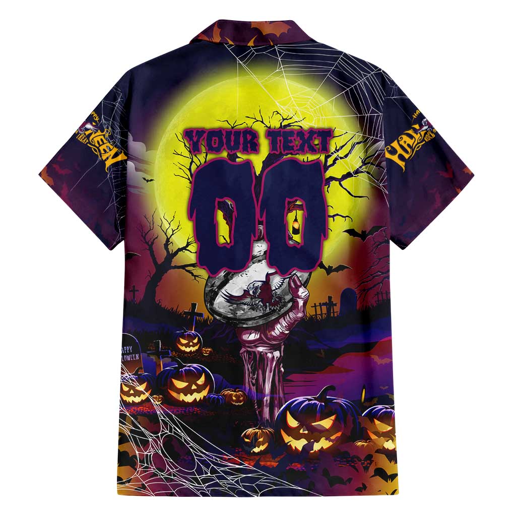 We Are Sea Eagles Halloween Family Matching Off Shoulder Short Dress and Hawaiian Shirt Pumpkin Scary Spooky Season - Aussie Hoodie