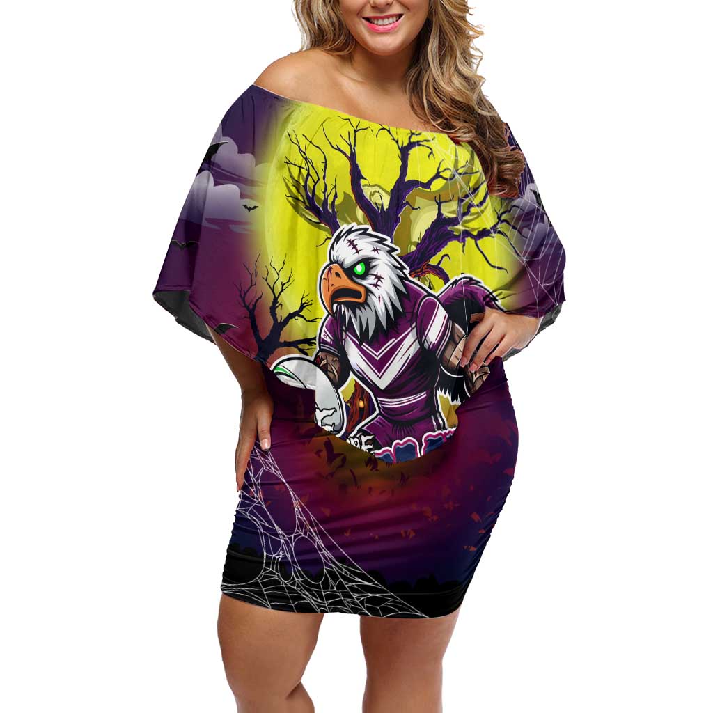 We Are Sea Eagles Halloween Family Matching Off Shoulder Short Dress and Hawaiian Shirt Pumpkin Scary Spooky Season - Aussie Hoodie