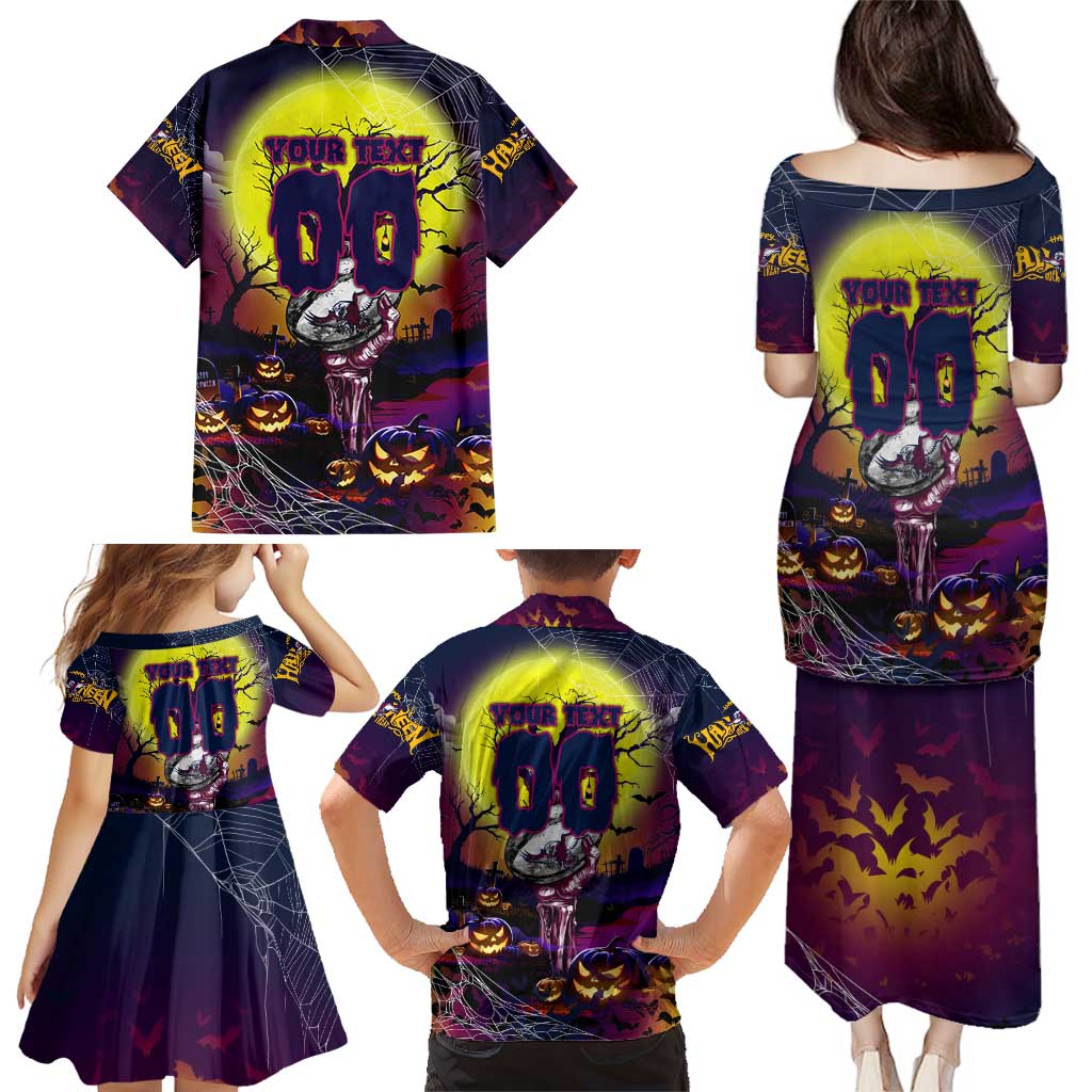 We Are Sea Eagles Halloween Family Matching Puletasi and Hawaiian Shirt Pumpkin Scary Spooky Season - Aussie Hoodie
