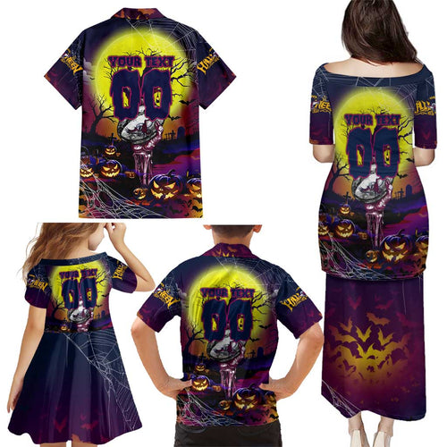 We Are Sea Eagles Halloween Family Matching Puletasi and Hawaiian Shirt Pumpkin Scary Spooky Season - Aussie Hoodie