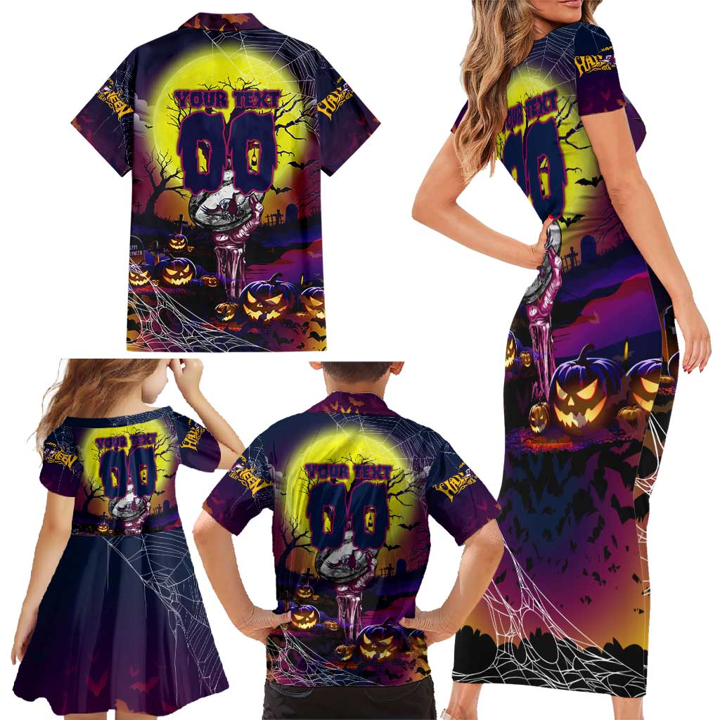 We Are Sea Eagles Halloween Family Matching Short Sleeve Bodycon Dress and Hawaiian Shirt Pumpkin Scary Spooky Season - Aussie Hoodie