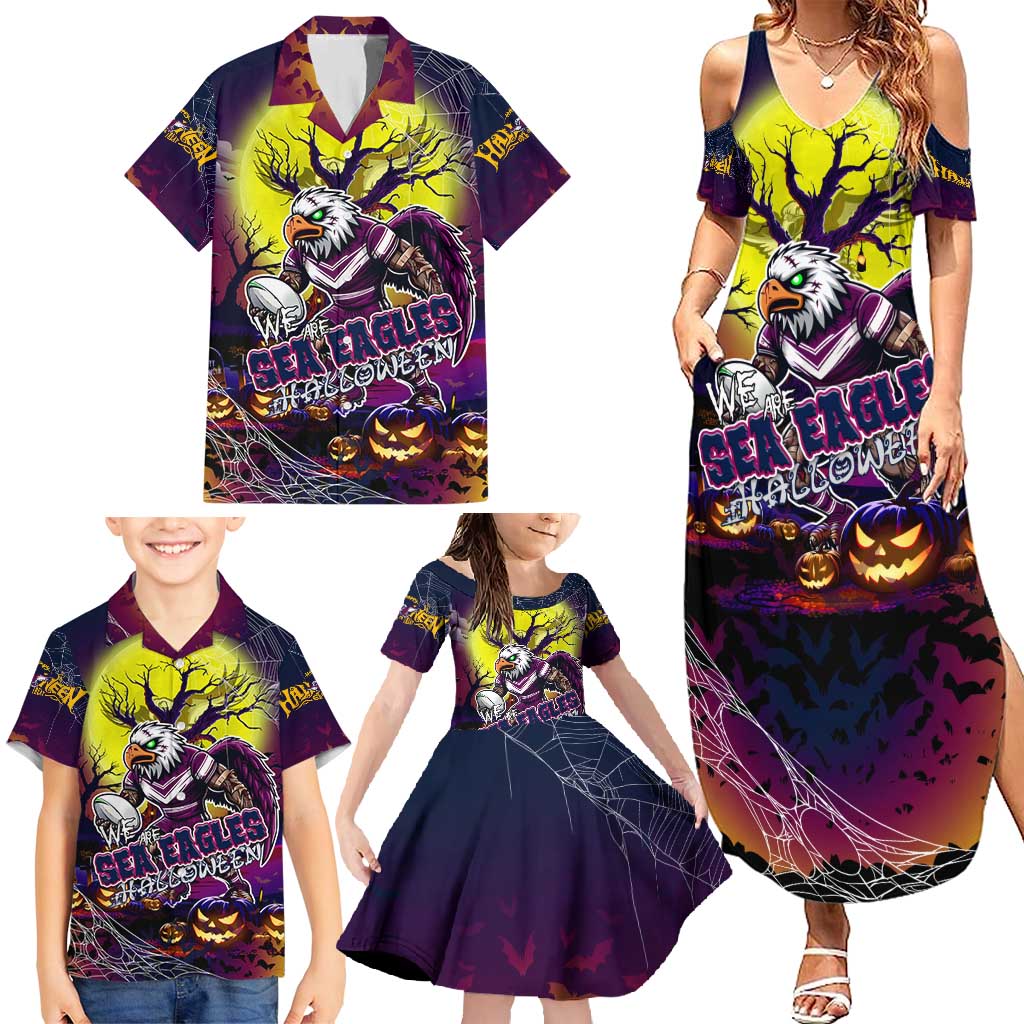 We Are Sea Eagles Halloween Family Matching Summer Maxi Dress and Hawaiian Shirt Pumpkin Scary Spooky Season - Aussie Hoodie