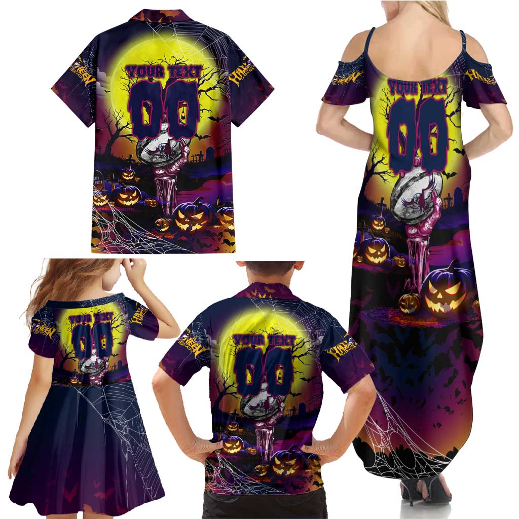 We Are Sea Eagles Halloween Family Matching Summer Maxi Dress and Hawaiian Shirt Pumpkin Scary Spooky Season - Aussie Hoodie