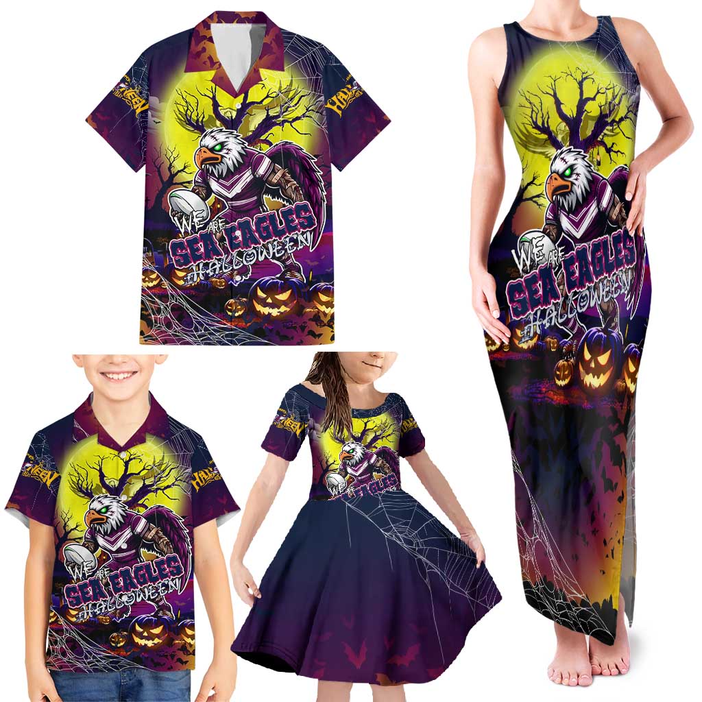We Are Sea Eagles Halloween Family Matching Tank Maxi Dress and Hawaiian Shirt Pumpkin Scary Spooky Season - Aussie Hoodie