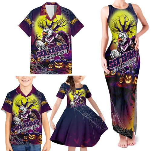 We Are Sea Eagles Halloween Family Matching Tank Maxi Dress and Hawaiian Shirt Pumpkin Scary Spooky Season - Aussie Hoodie