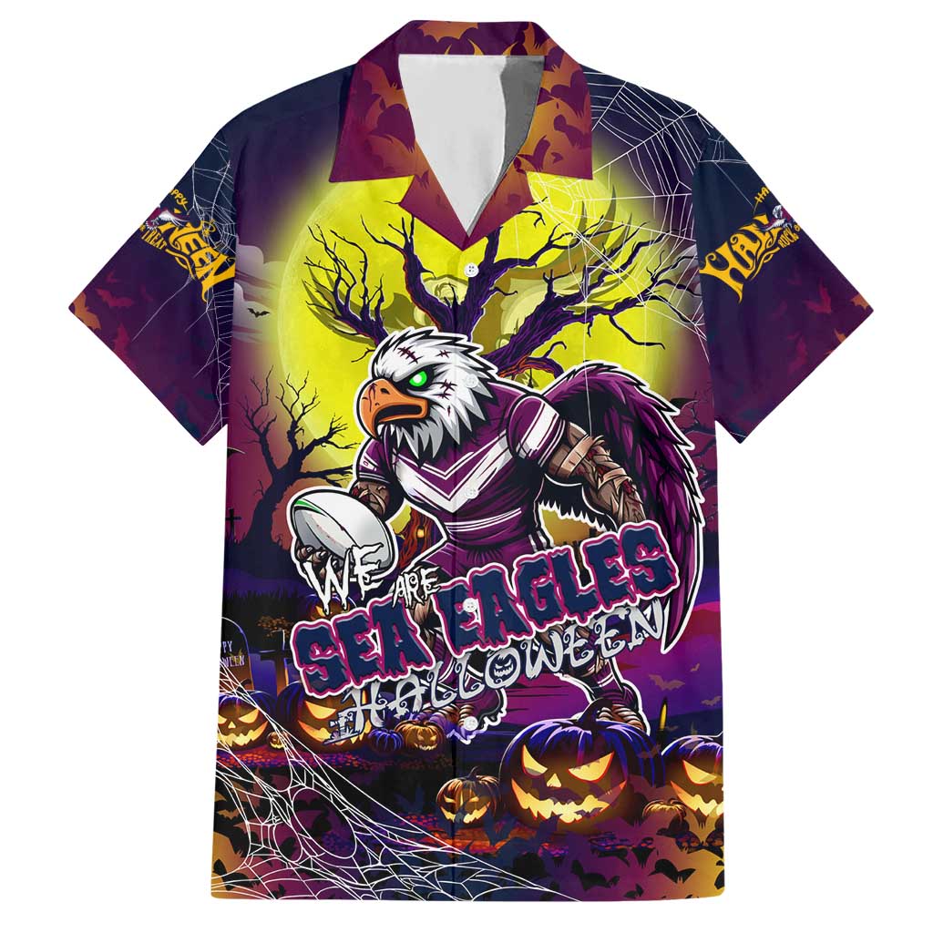 We Are Sea Eagles Halloween Hawaiian Shirt Pumpkin Scary Spooky Season - Aussie Hoodie
