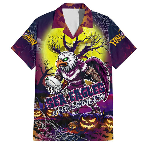We Are Sea Eagles Halloween Hawaiian Shirt Pumpkin Scary Spooky Season - Aussie Hoodie