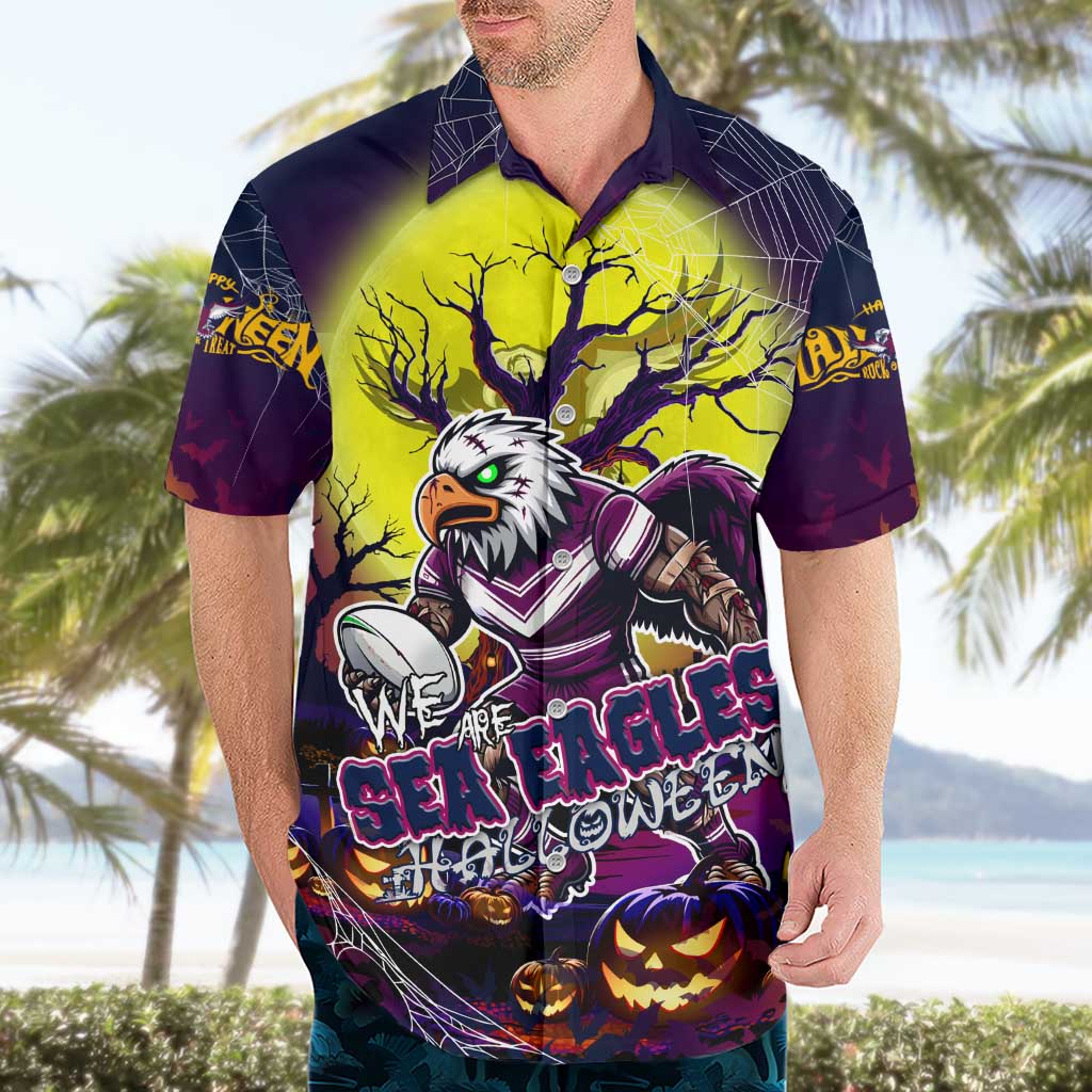 We Are Sea Eagles Halloween Hawaiian Shirt Pumpkin Scary Spooky Season - Aussie Hoodie
