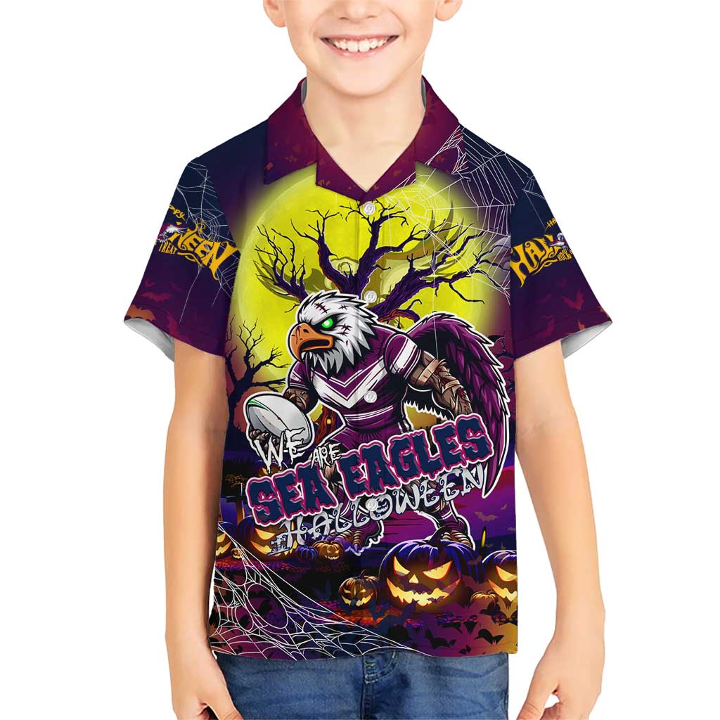 We Are Sea Eagles Halloween Hawaiian Shirt Pumpkin Scary Spooky Season - Aussie Hoodie