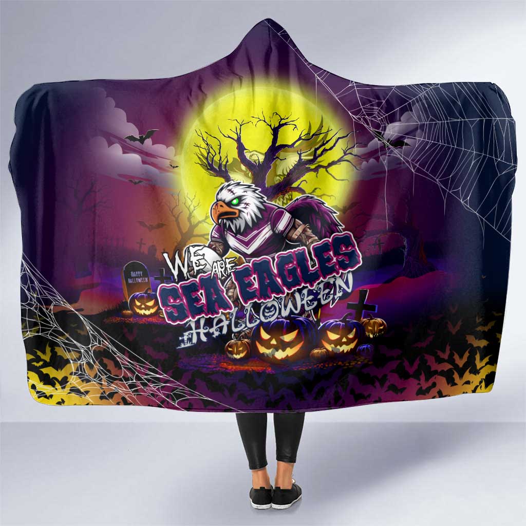 We Are Sea Eagles Halloween Hooded Blanket Pumpkin Scary Spooky Season - Aussie Hoodie