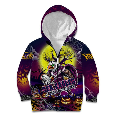 We Are Sea Eagles Halloween Kid Hoodie Pumpkin Scary Spooky Season - Aussie Hoodie