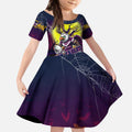 We Are Sea Eagles Halloween Kid Short Sleeve Dress Pumpkin Scary Spooky Season - Aussie Hoodie