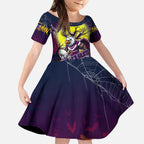 We Are Sea Eagles Halloween Kid Short Sleeve Dress Pumpkin Scary Spooky Season - Aussie Hoodie