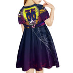 We Are Sea Eagles Halloween Kid Short Sleeve Dress Pumpkin Scary Spooky Season - Aussie Hoodie